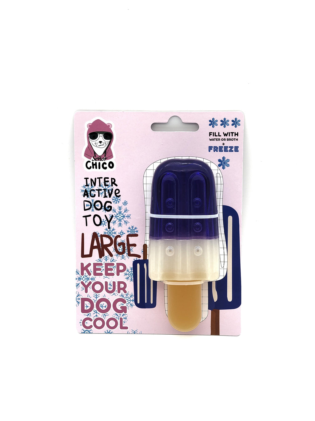 Popsicle - Shaped Freezable Dog Toy – 100% Natural Rubber Chew Toy - Mac's Got More