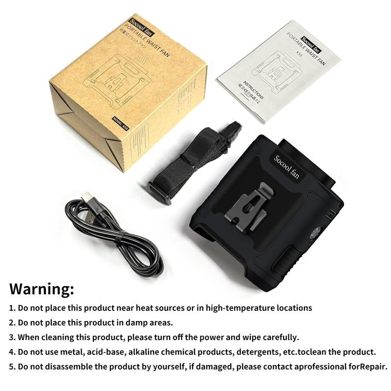 Portable 10,000mAh Power Bank: 3 - in - 1 Fan, Torch & LED Light - Mac's Got More