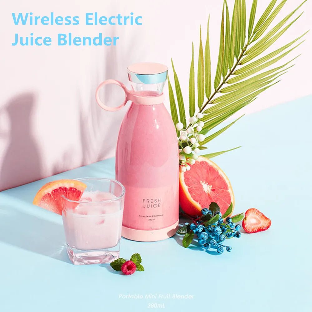 Portable Blender Juicer 350ML Mixeur Wireless Rechargeable Mini USB Juicer Cup Fruit Mixer Travel Bottle Smoothie Extractor - Mac's Got More