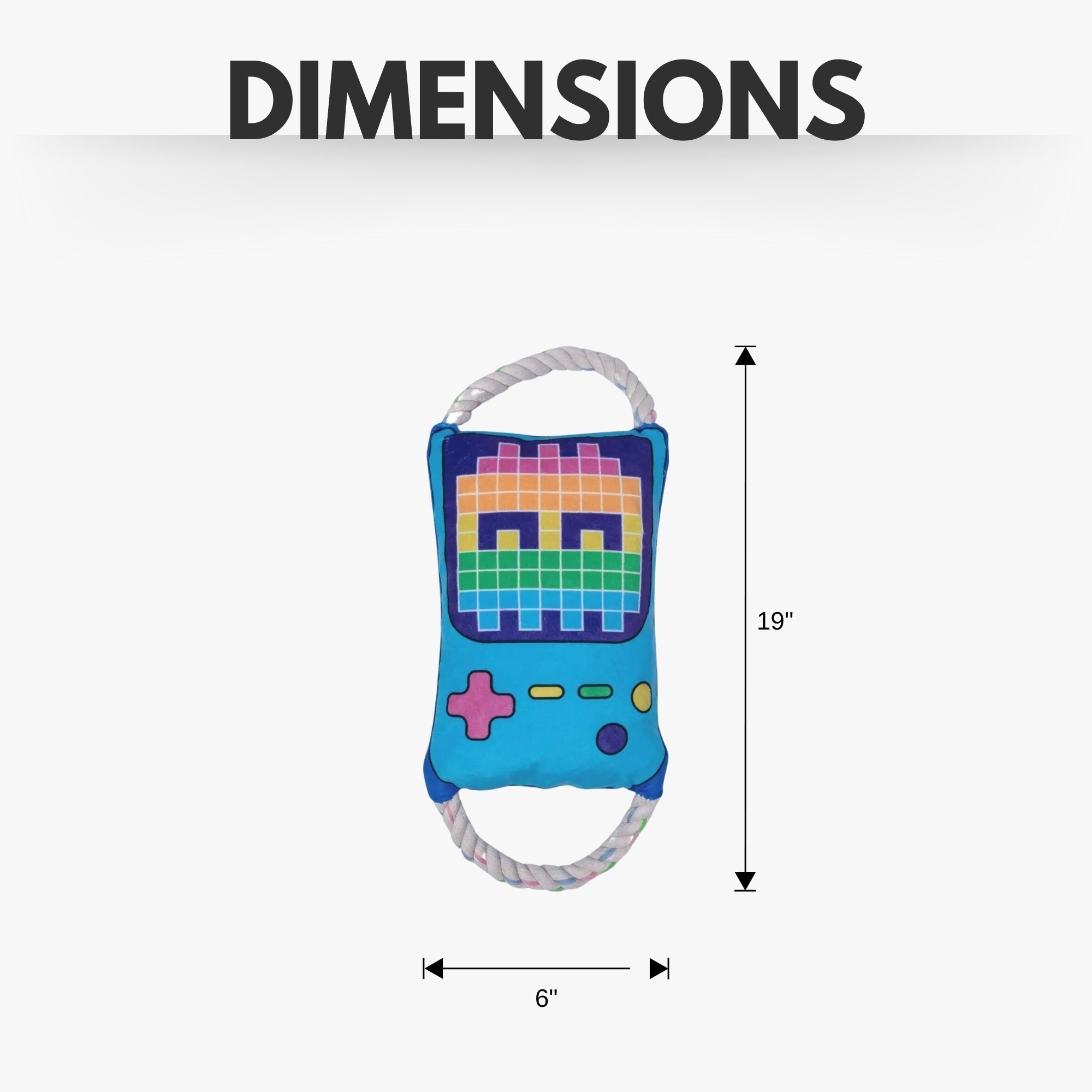 Retro Gamer Plush Dog Toy – with Squeaker & Crinkle Paper for Fun Play - Mac's Got More