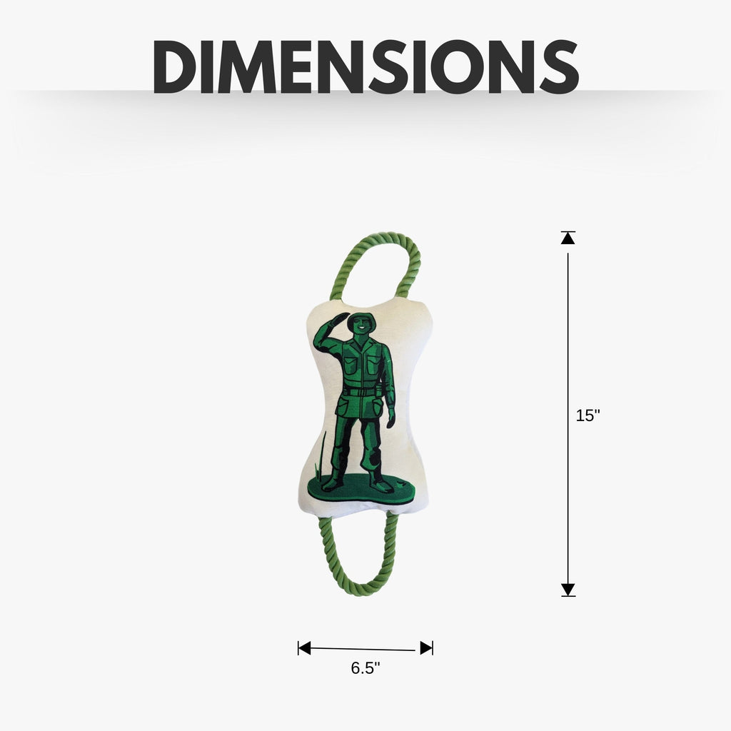 Retro Soldier with Squeaker & Crinkle Paper Plush Dog Toy - Mac's Got More