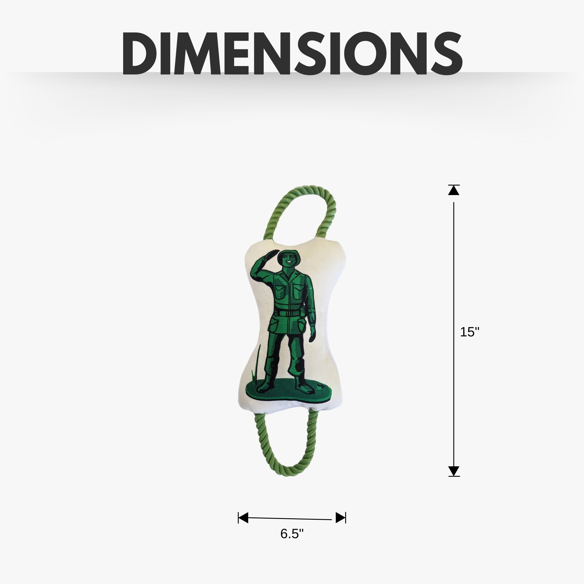 Retro Soldier with Squeaker & Crinkle Paper Plush Dog Toy - Mac's Got More