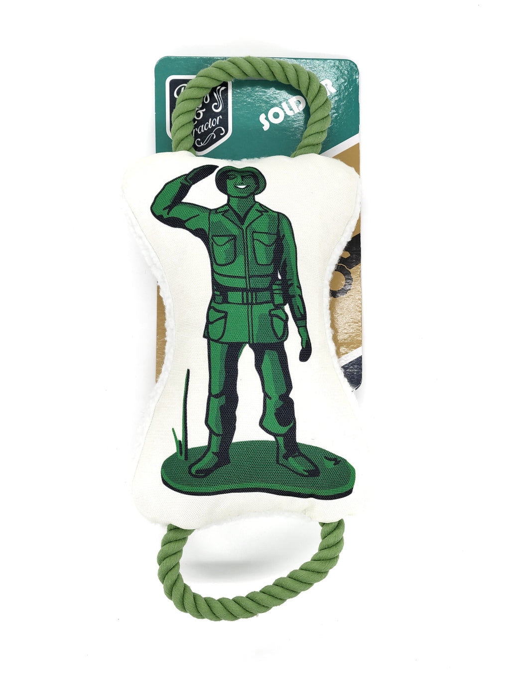 Retro Soldier with Squeaker & Crinkle Paper Plush Dog Toy - Mac's Got More