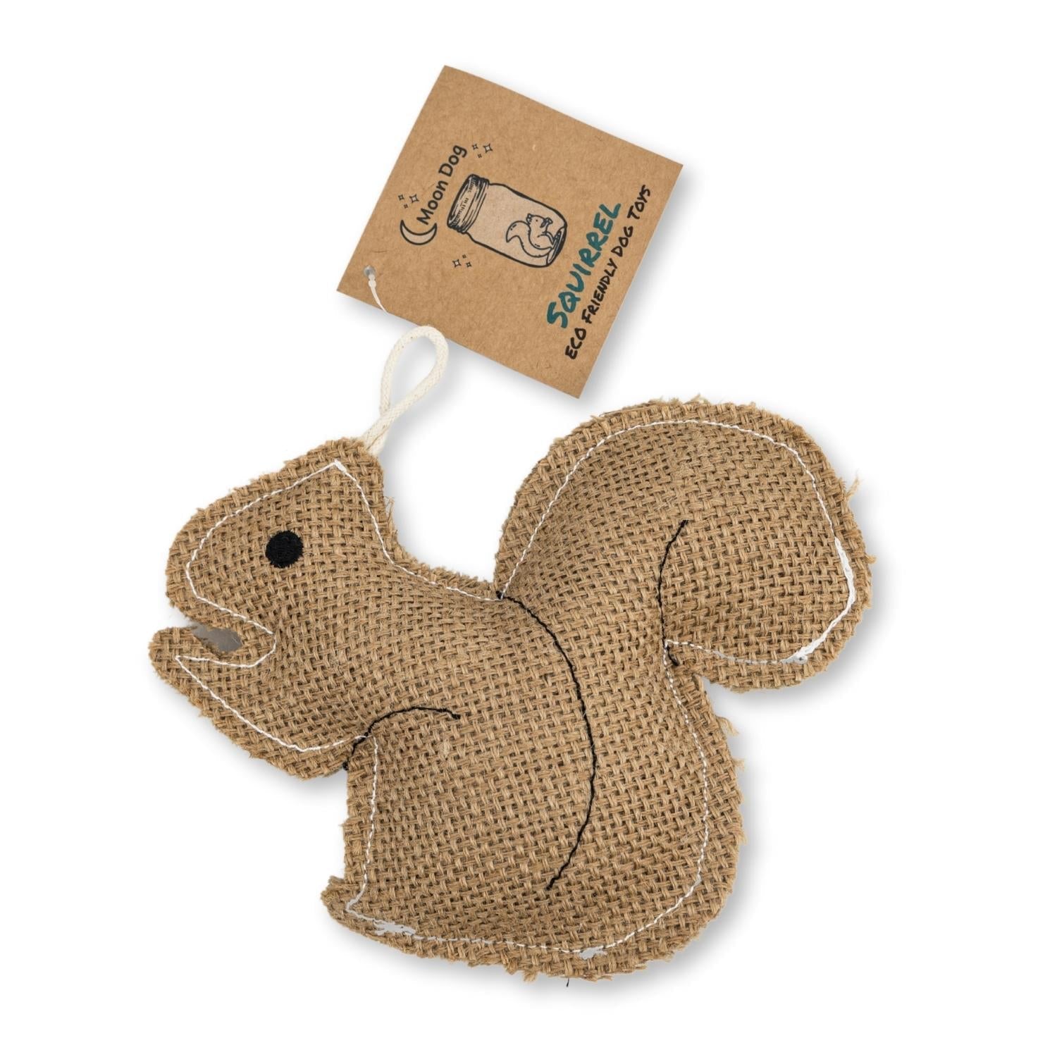 Rustic Jute Squirrel Dog Chew Toy – Non - Toxic & Safe, Soft & Gentle - Mac's Got More