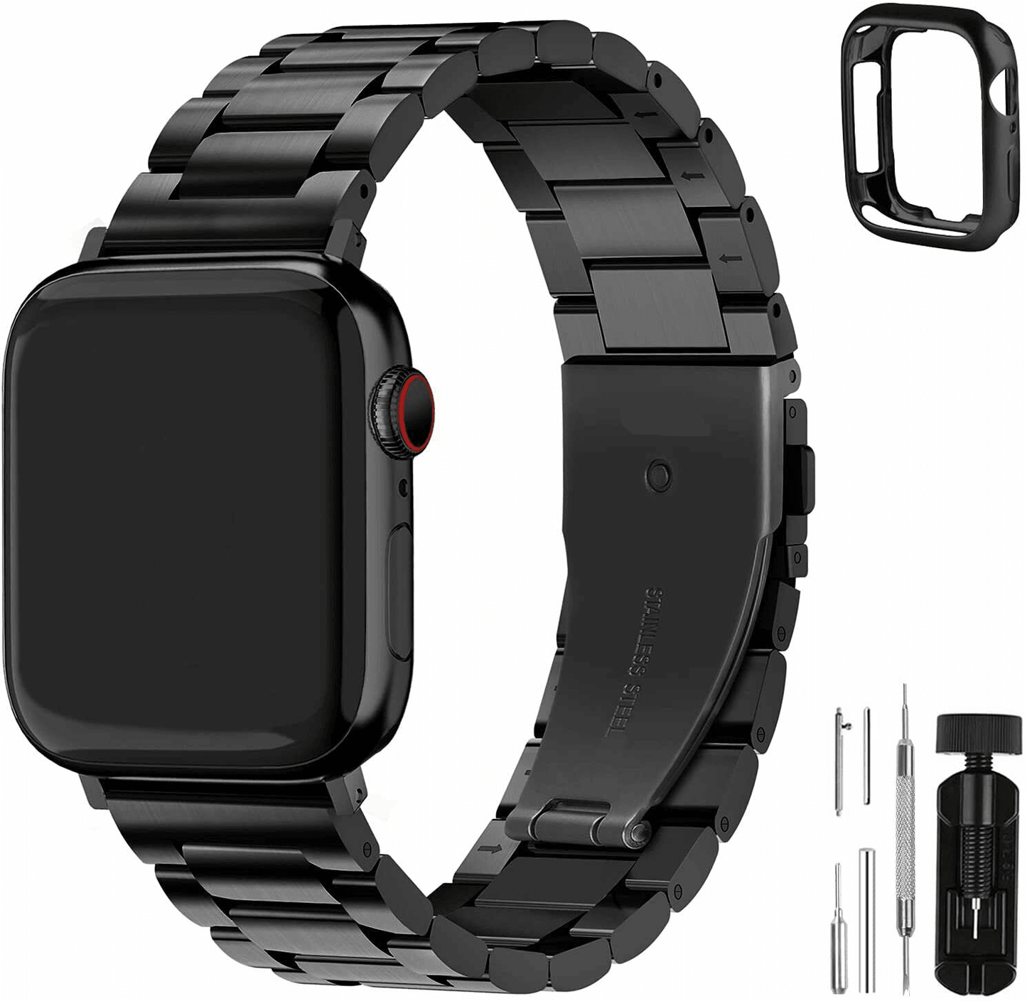Stainless Steel Band Strap + Case For Apple Watch Series 8 7 6 5 4 SE 41/44/45mm