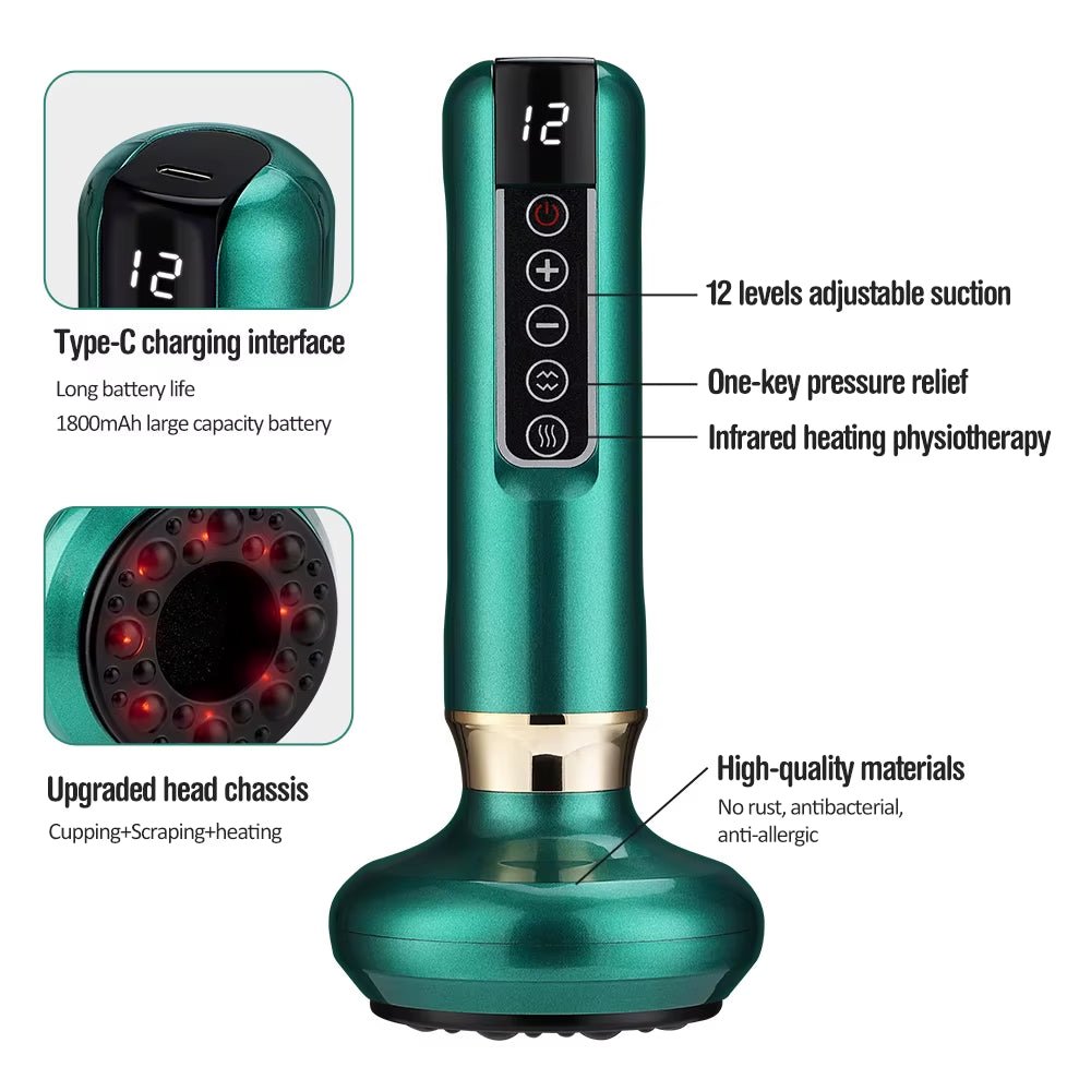 SculptEase™ Magnetic Cupping Massager: Rechargeable Body & Cellulite Scraping Machine - Mac's Got More