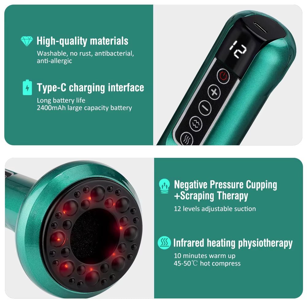 SculptEase™ Magnetic Cupping Massager: Rechargeable Body & Cellulite Scraping Machine - Mac's Got More