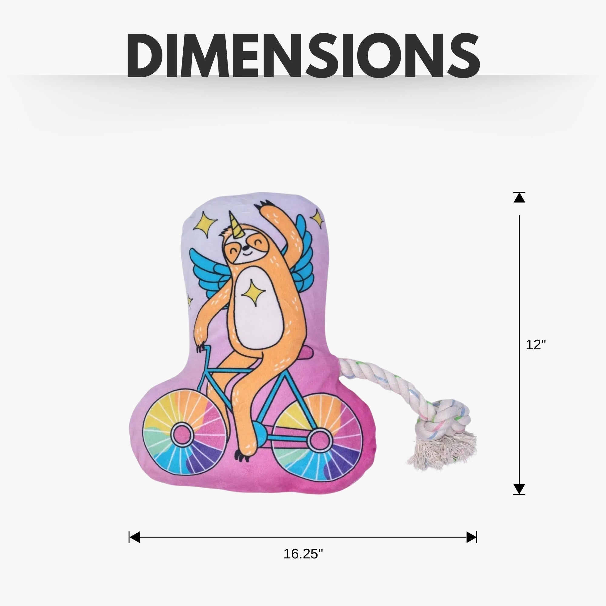 Slow Biker Plush Dog Toy – with Squeaker & Crinkle Paper for Fun Play - Mac's Got More