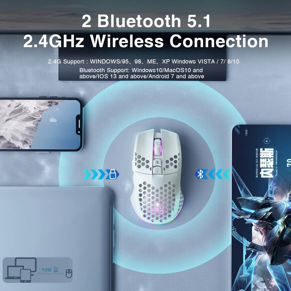 SM600 3 - Mode Connection Wireless Gaming Mouse - Mac's Got More