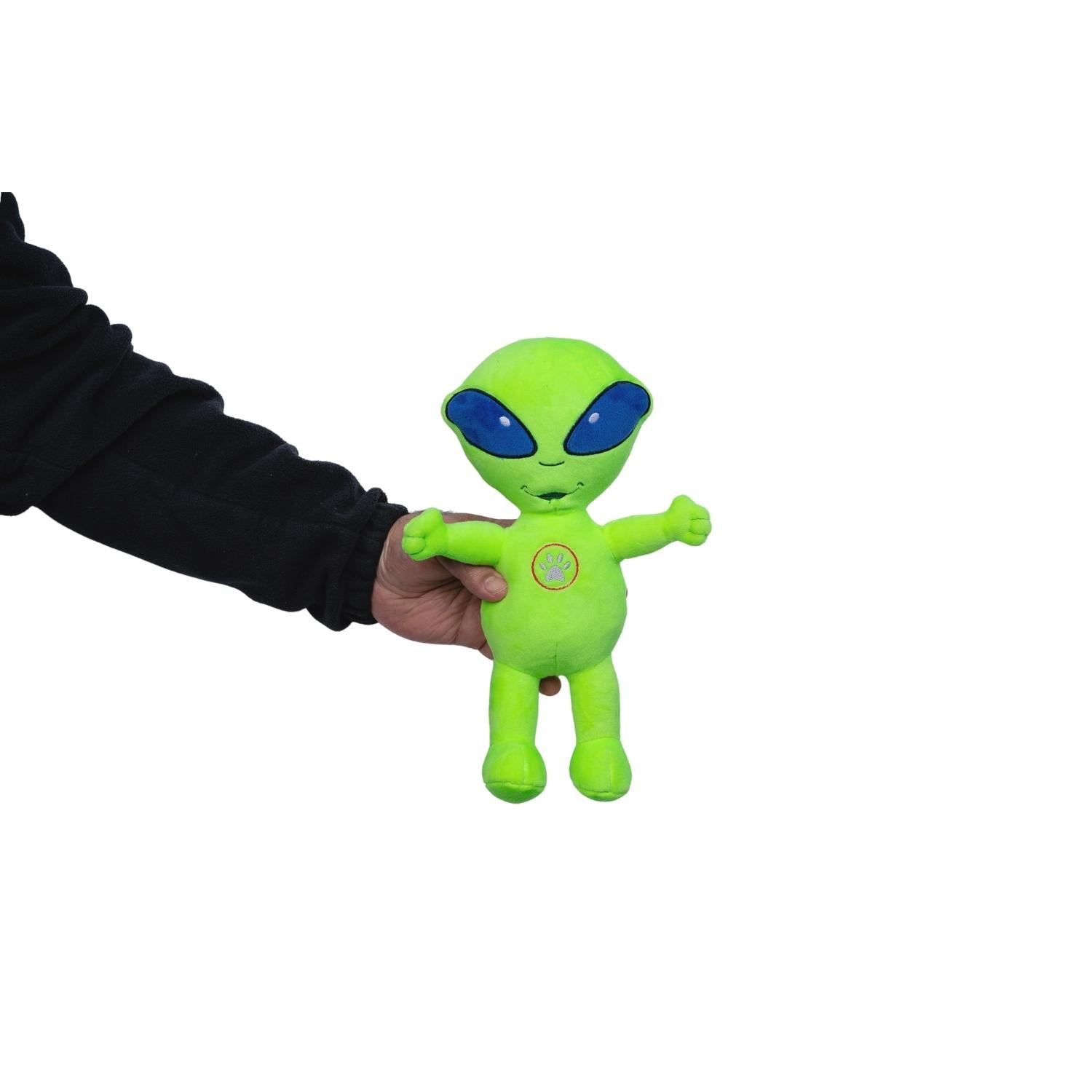 Space Alien & Rocket Plush Dog Toy Gift Set – with Squeaker & Crinkle Paper for Fun Play - Mac's Got More