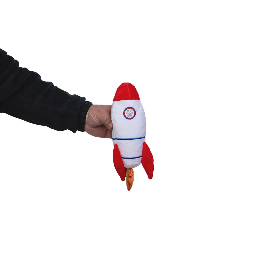 Space Alien & Rocket Plush Dog Toy Gift Set – with Squeaker & Crinkle Paper for Fun Play - Mac's Got More