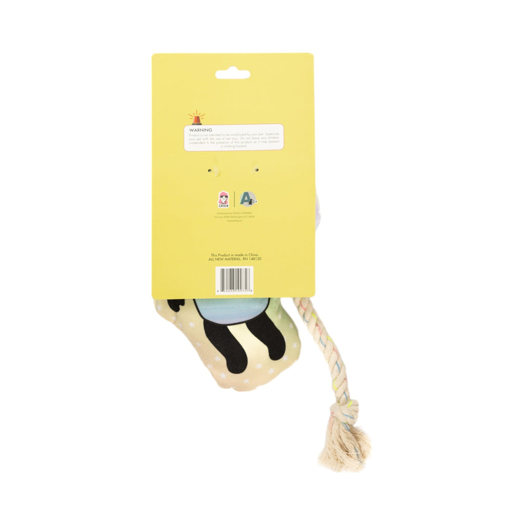 Space Panda Plush Dog Toy – with Squeaker & Crinkle Paper for Fun Play - Mac's Got More