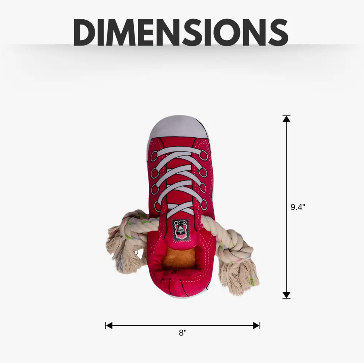 Squeaky Comfort Plush Sneaker Dog Toy – with Treat Compartment, Safe & Durable – Pink - Mac's Got More