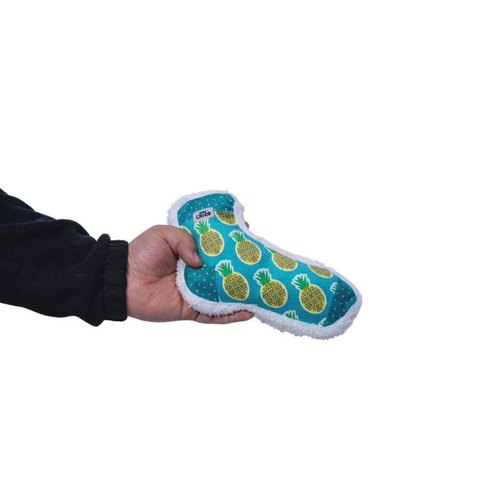 Squeaky Sock Plush Dog Toy – Whimsy Wonders Pineapple Design - Mac's Got More