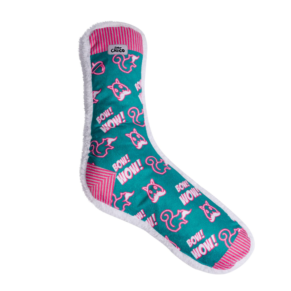 Squeaky Sock Plush Dog Toy – Whimsy Wonders Squirrel Design - Mac's Got More