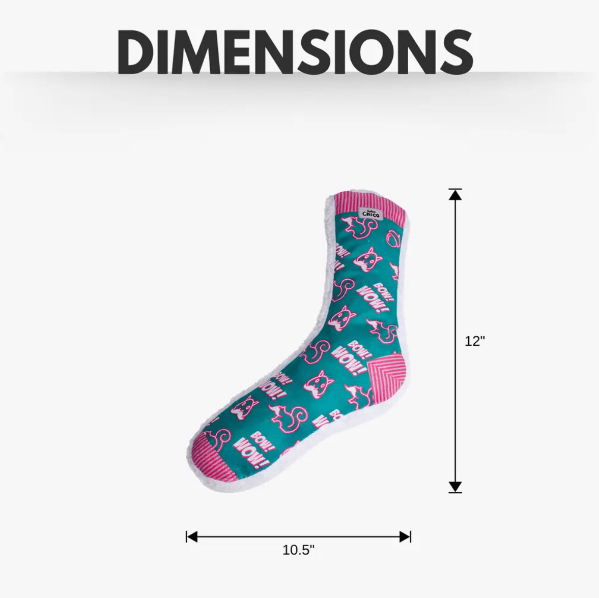 Squeaky Sock Plush Dog Toy – Whimsy Wonders Squirrel Design - Mac's Got More