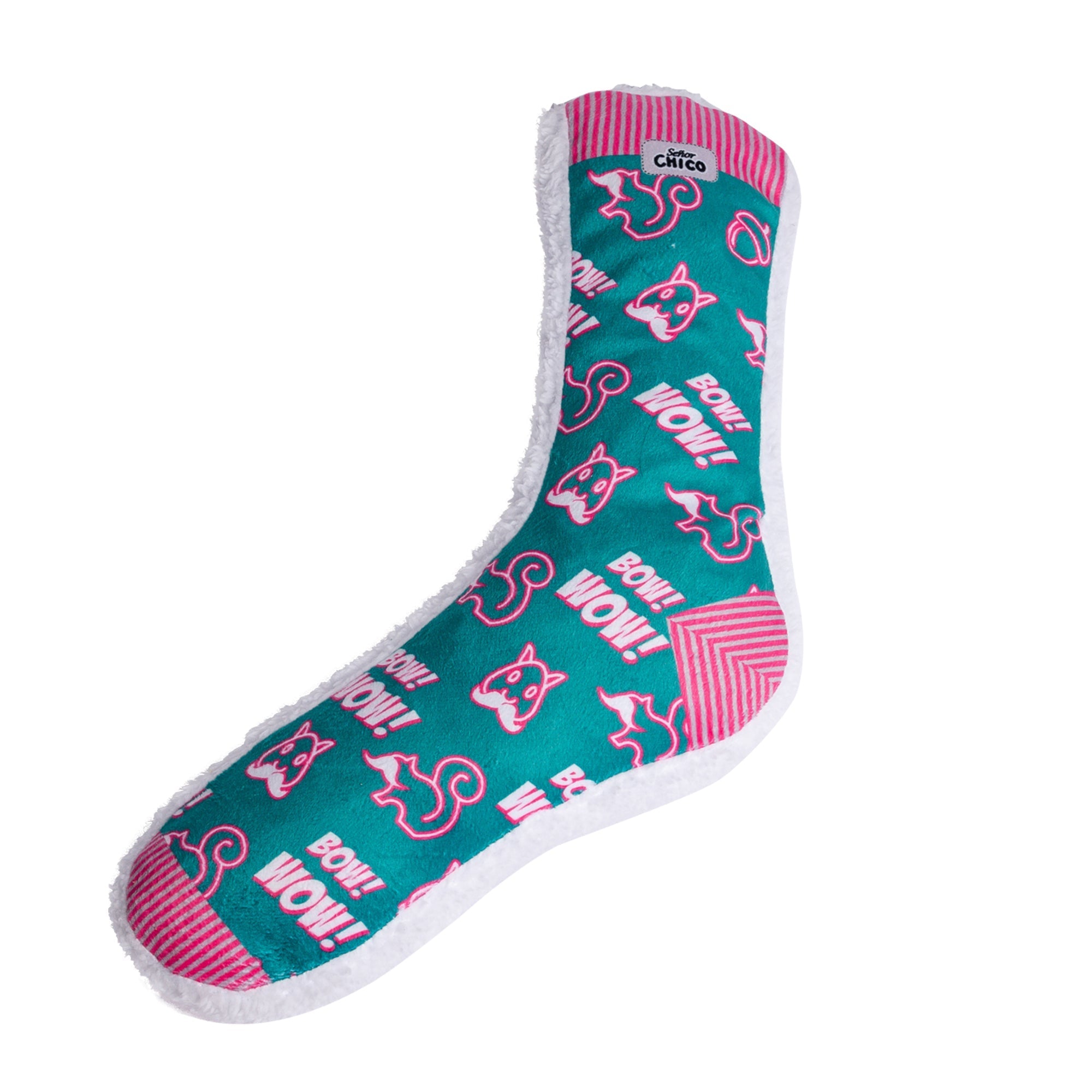 Squeaky Sock Plush Dog Toy – Whimsy Wonders Squirrel Design - Mac's Got More