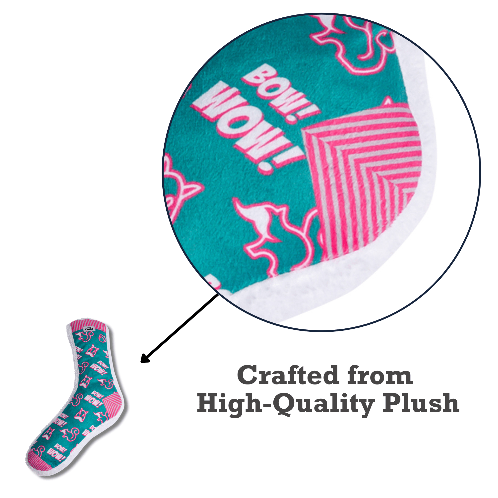 Squeaky Sock Plush Dog Toy – Whimsy Wonders Squirrel Design - Mac's Got More