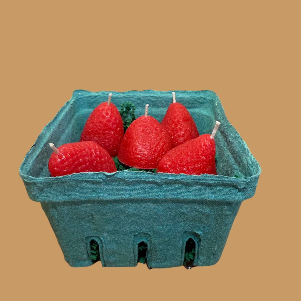 Strawberry Beeswax Birthday Candles - Mac's Got More