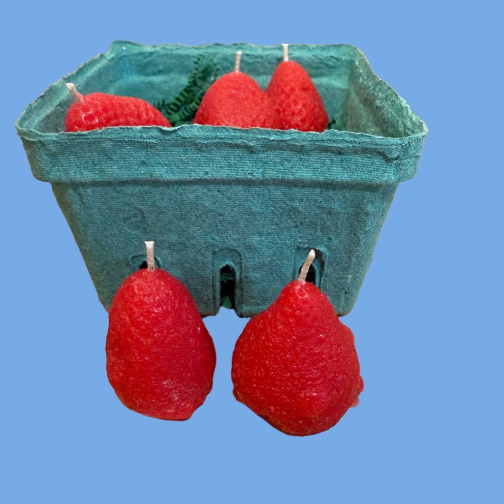 Strawberry Beeswax Birthday Candles - Mac's Got More