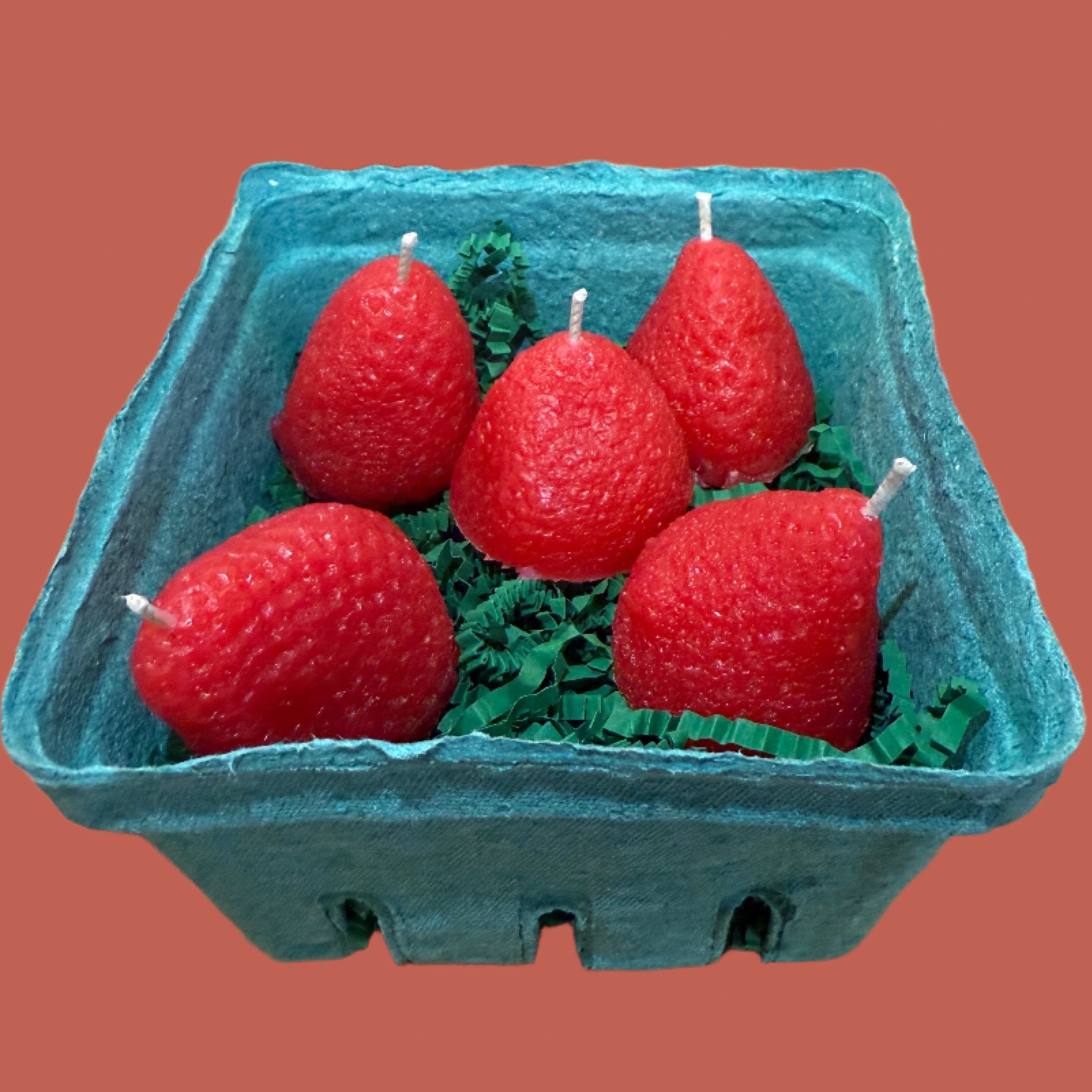 Strawberry Beeswax Birthday Candles - Mac's Got More
