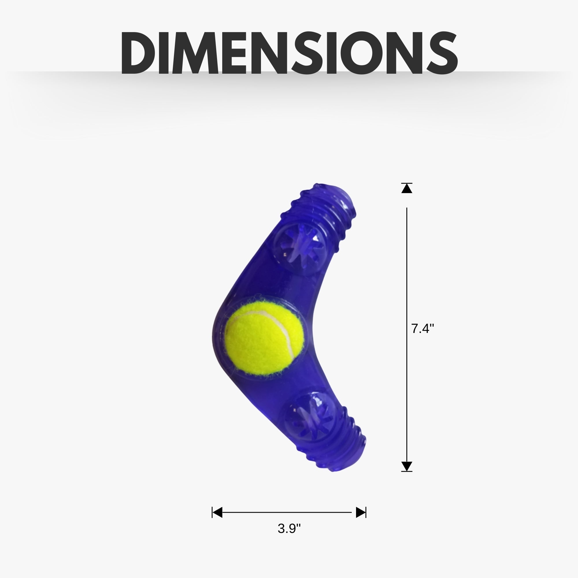 Tennis Ball Dog Toy Variety Pack (Boomerang, 3 - Bone Squeaker, Orange Squeaker) - Mac's Got More