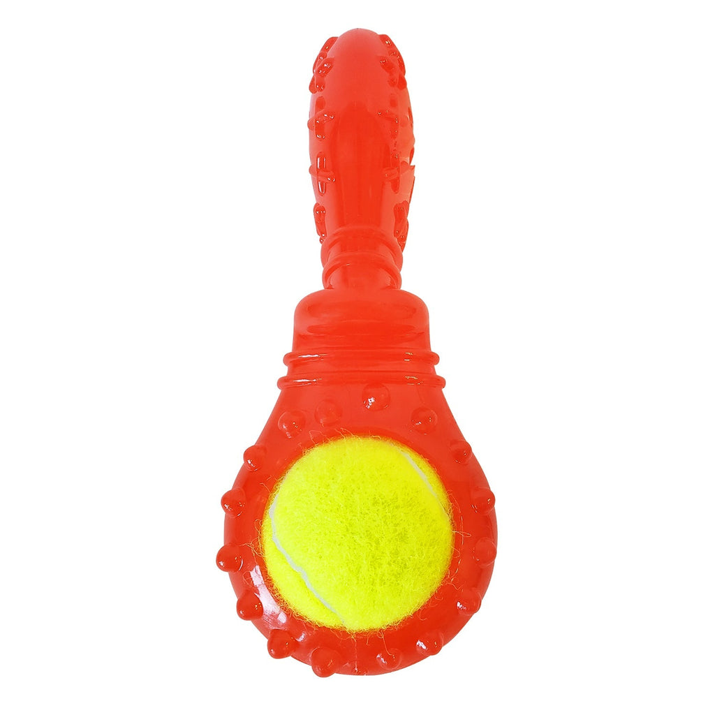 Tennis Ball Dog Toy Variety Pack (Boomerang, 3 - Bone Squeaker, Orange Squeaker) - Mac's Got More