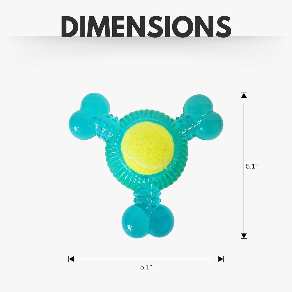 Tennis Ball Dog Toy Variety Pack (Boomerang, 3 - Bone Squeaker, Orange Squeaker) - Mac's Got More