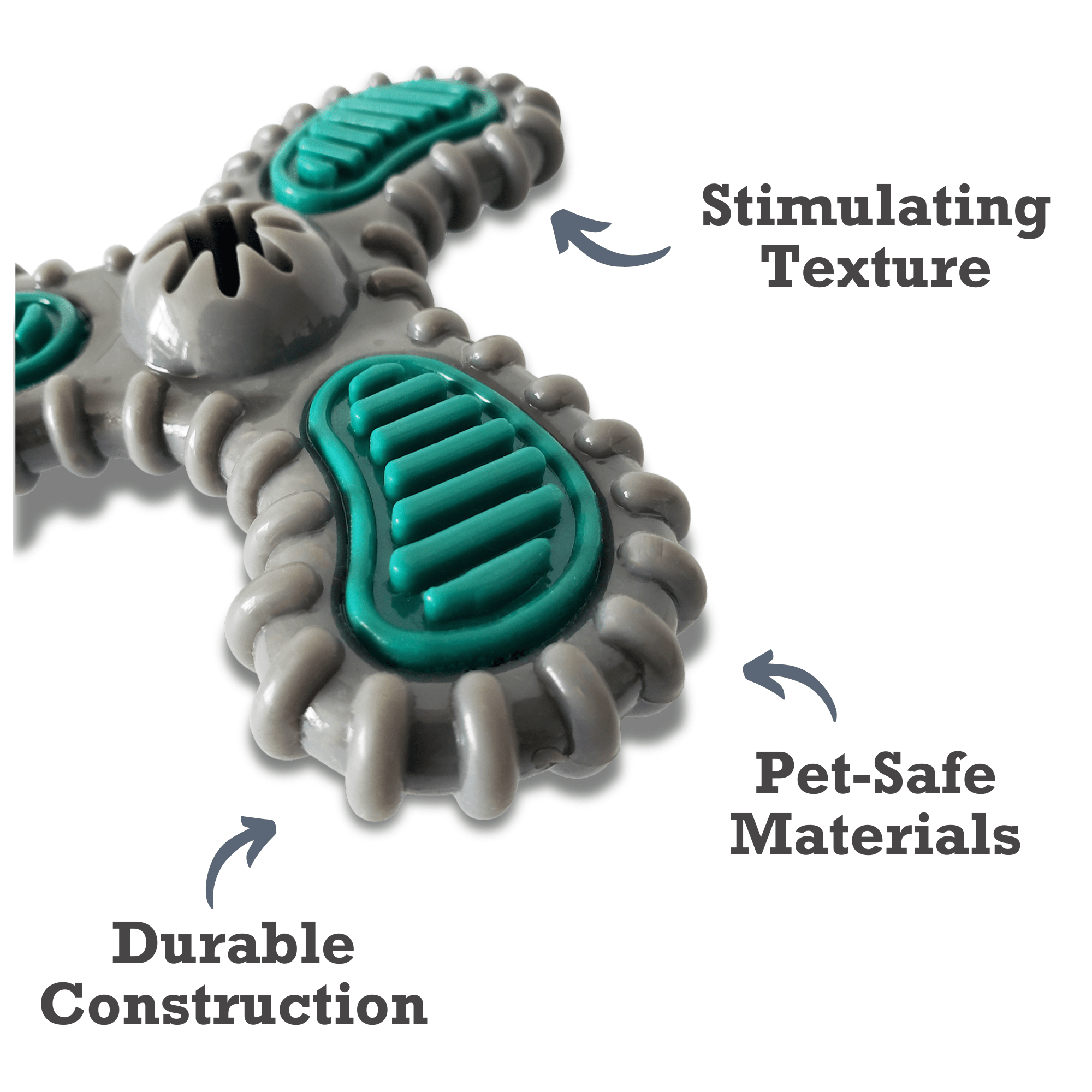 TPR Dental Spinner Dog Chew Toy – Durable Dental Care Fun for Light to Medium Chewers - Mac's Got More