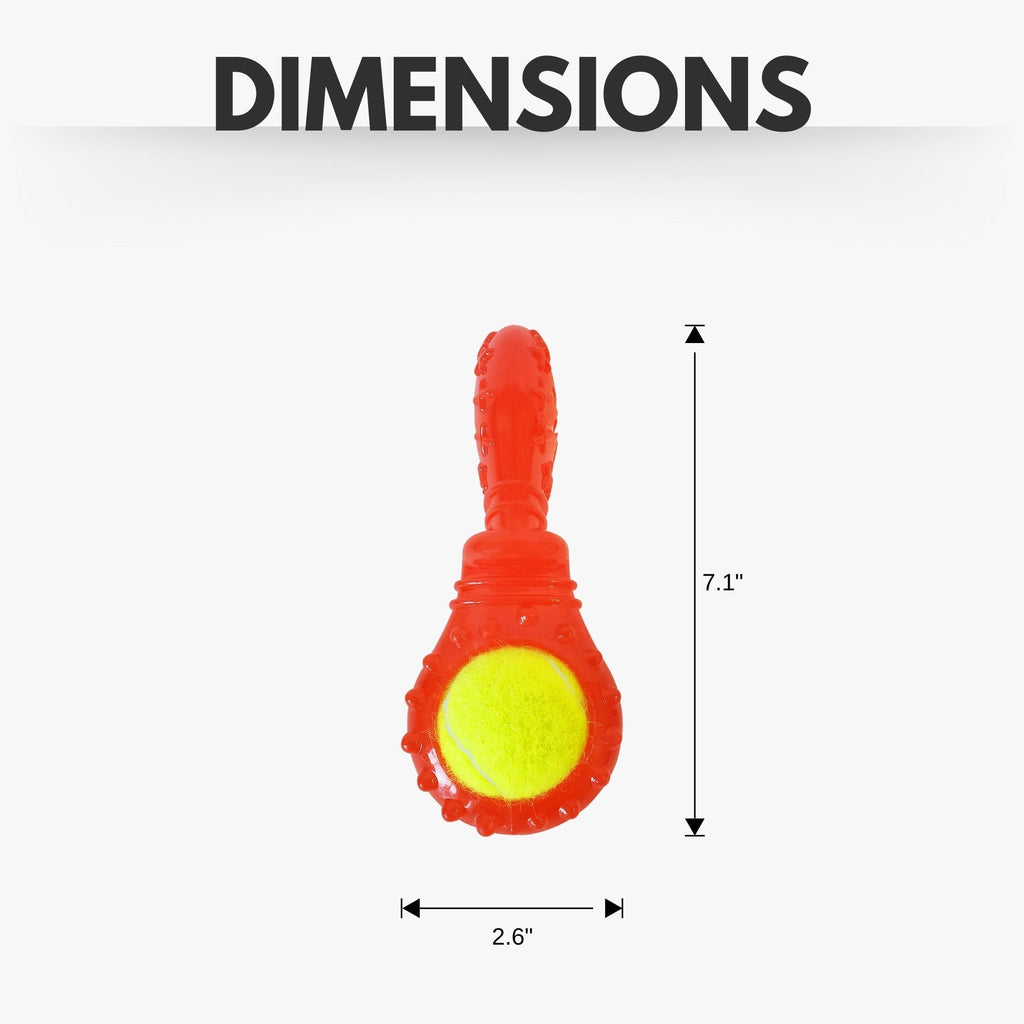 TPR Interactive Dog Chew Toy with Detachable Squeaker & Treat Fill - Mac's Got More