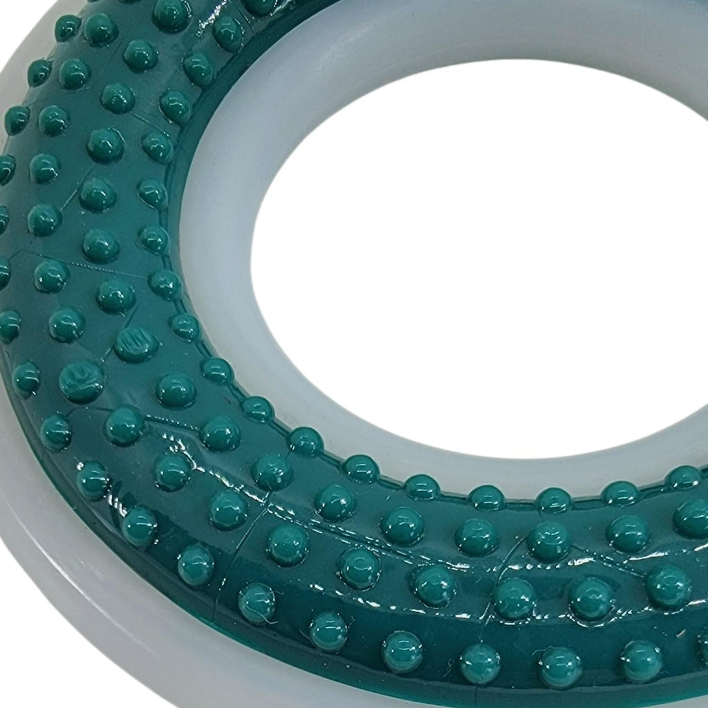 TPR & Nylon Dental Chew Ring Toy for Dogs - Ideal for Aggressive Chewers – (4" Diameter) - Mac's Got More