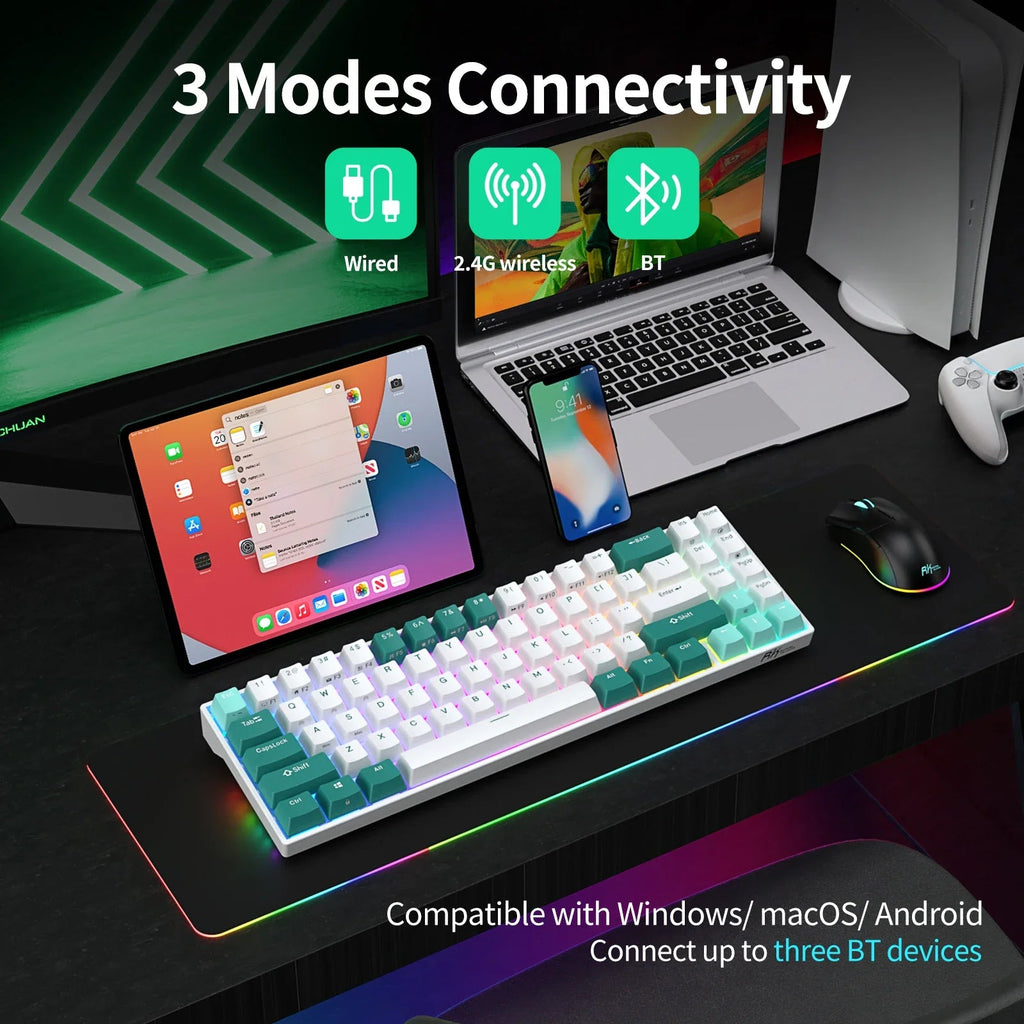 Tri - mode Mechanical Keyboard - Mac's Got More
