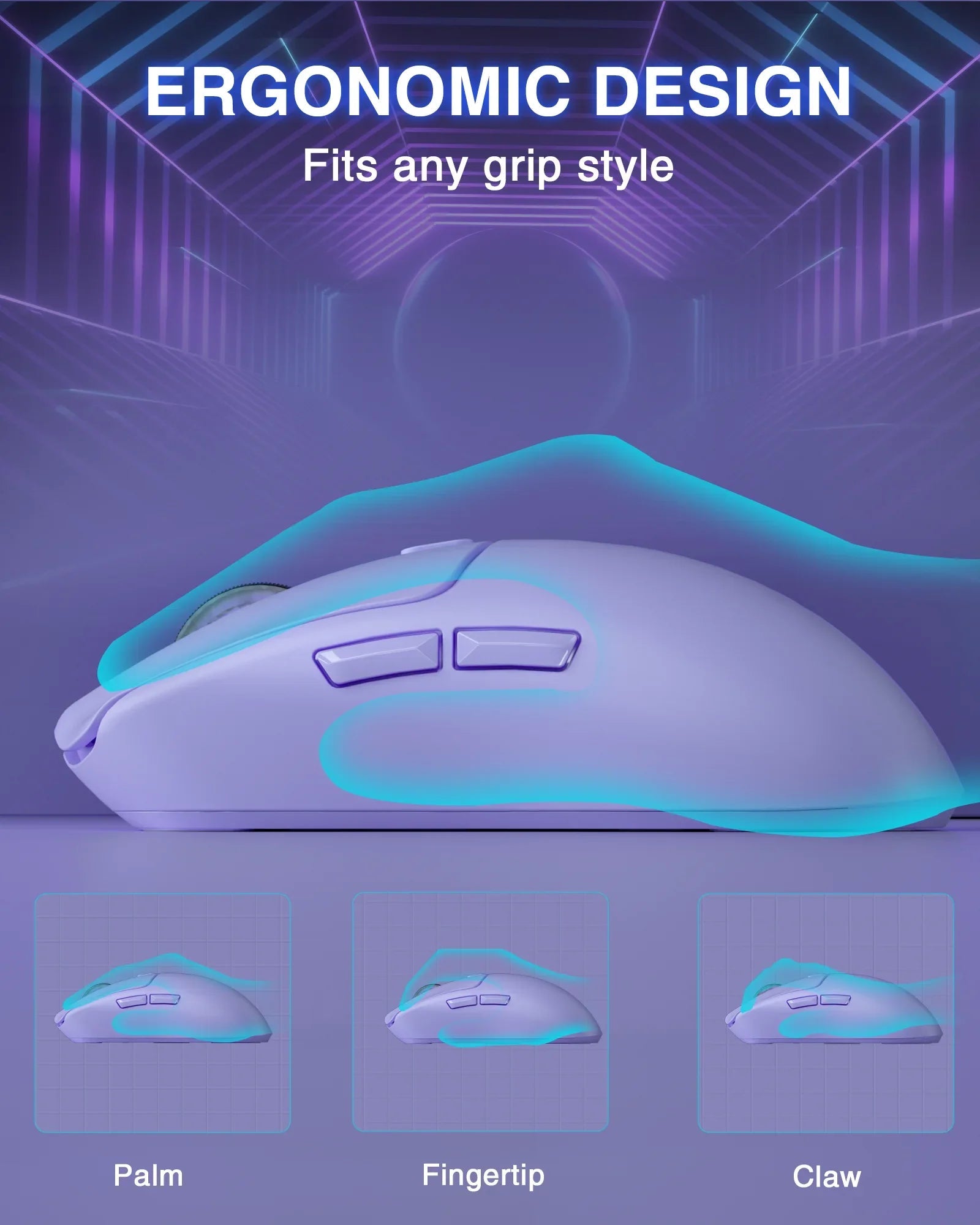 Tri - mode Rechargeable Ergonomic Bluetooth Mouse - Mac's Got More