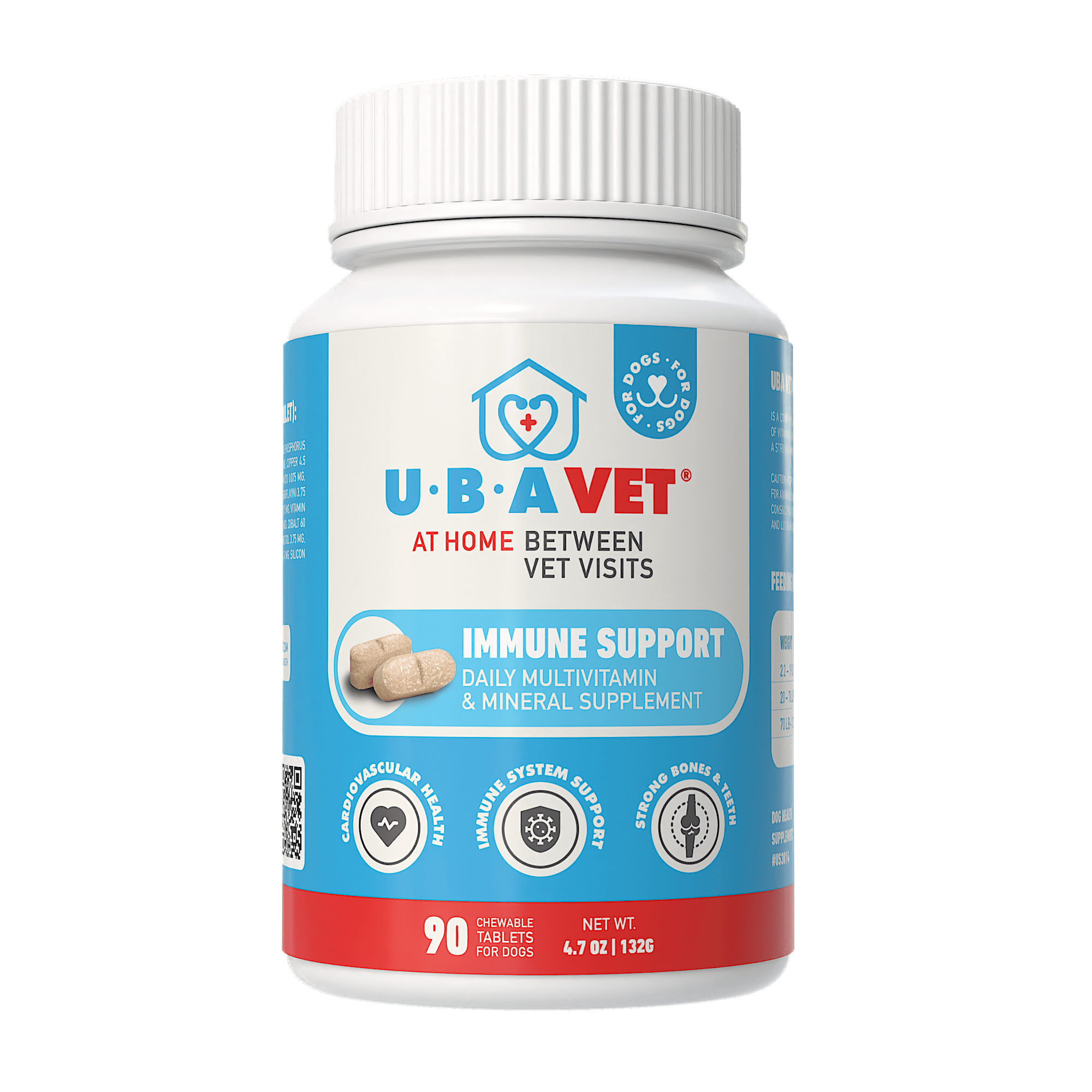 UBAVET Immune Support Daily Multi - Vitamin & Mineral Tablets for Dogs – 90 ct - Mac's Got More