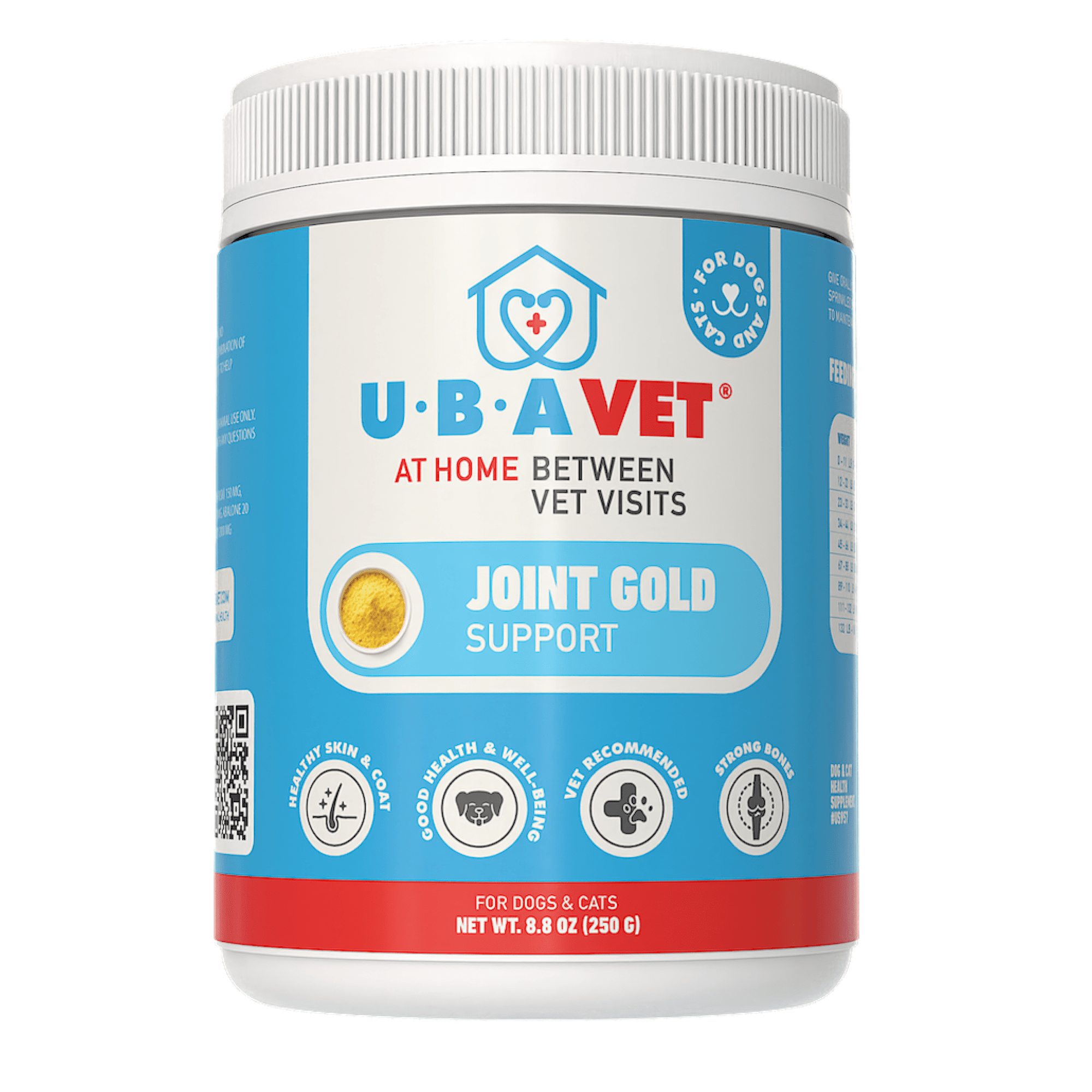 UBAVET Joint Gold Support Powder for Dogs & Cats – 8.8 oz / 250 g - Mac's Got More