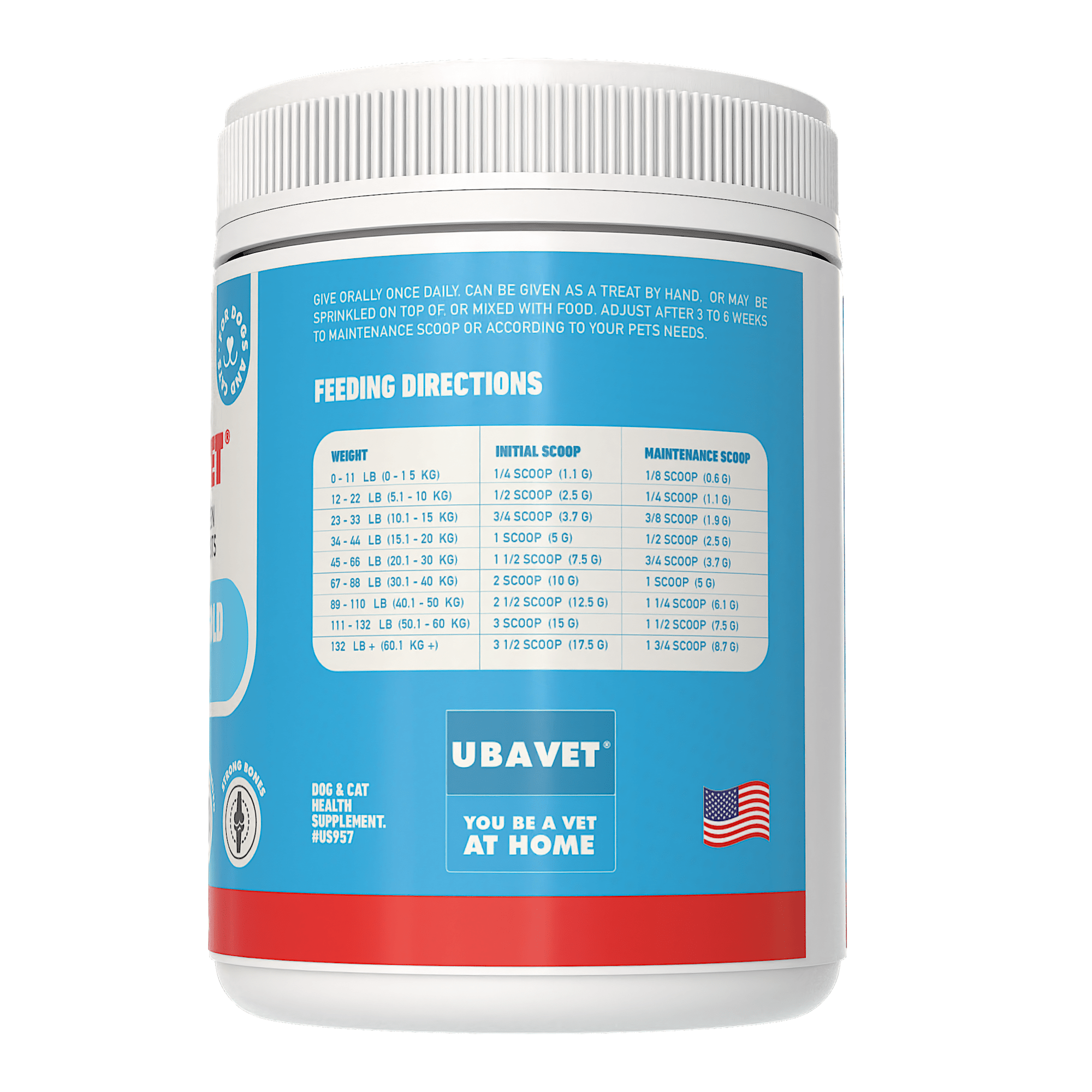 UBAVET Joint Gold Support Powder for Dogs & Cats – 8.8 oz / 250 g - Mac's Got More