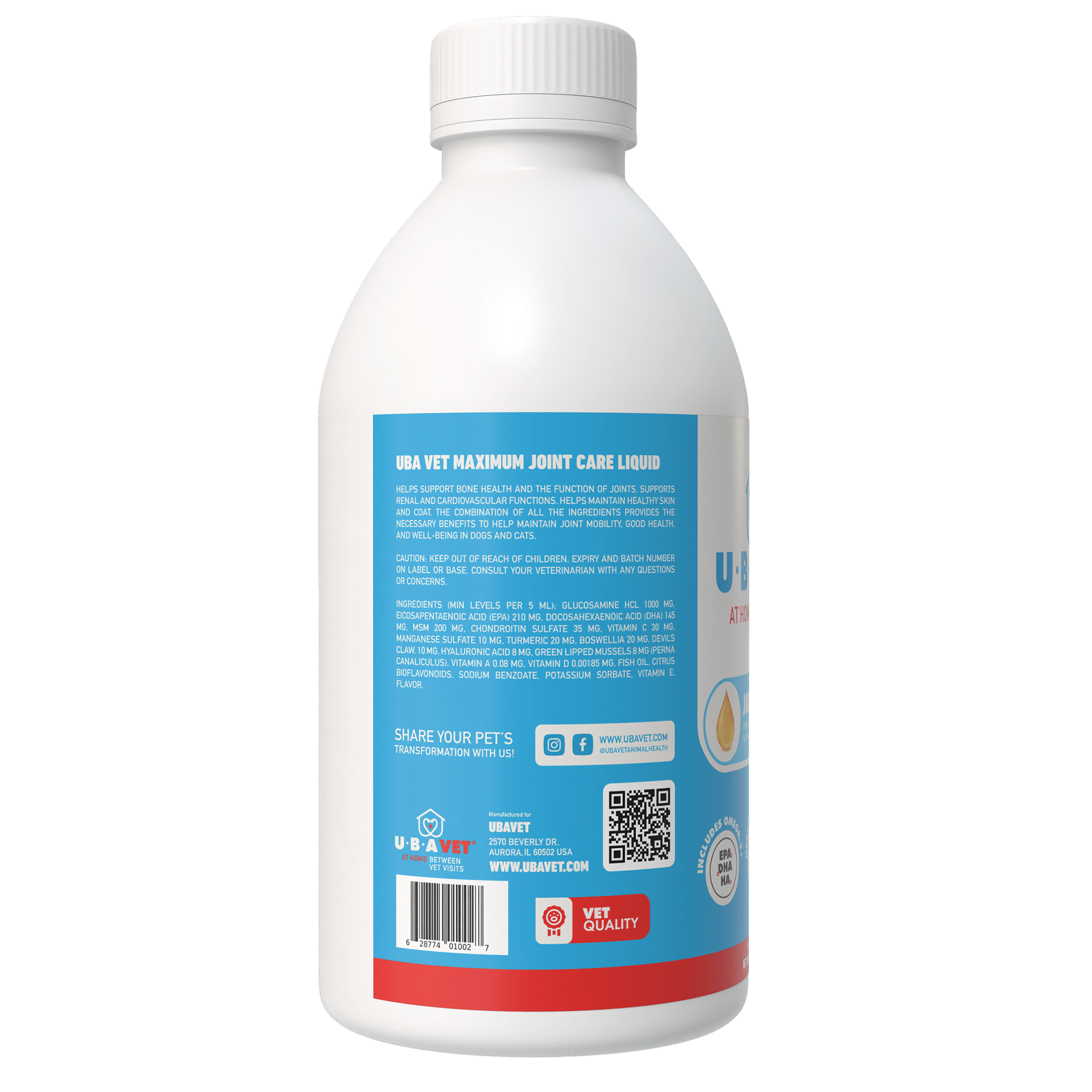 UBAVET Joint Power MEG Maximum Joint Support Liquid for Dogs & Cats - Mac's Got More