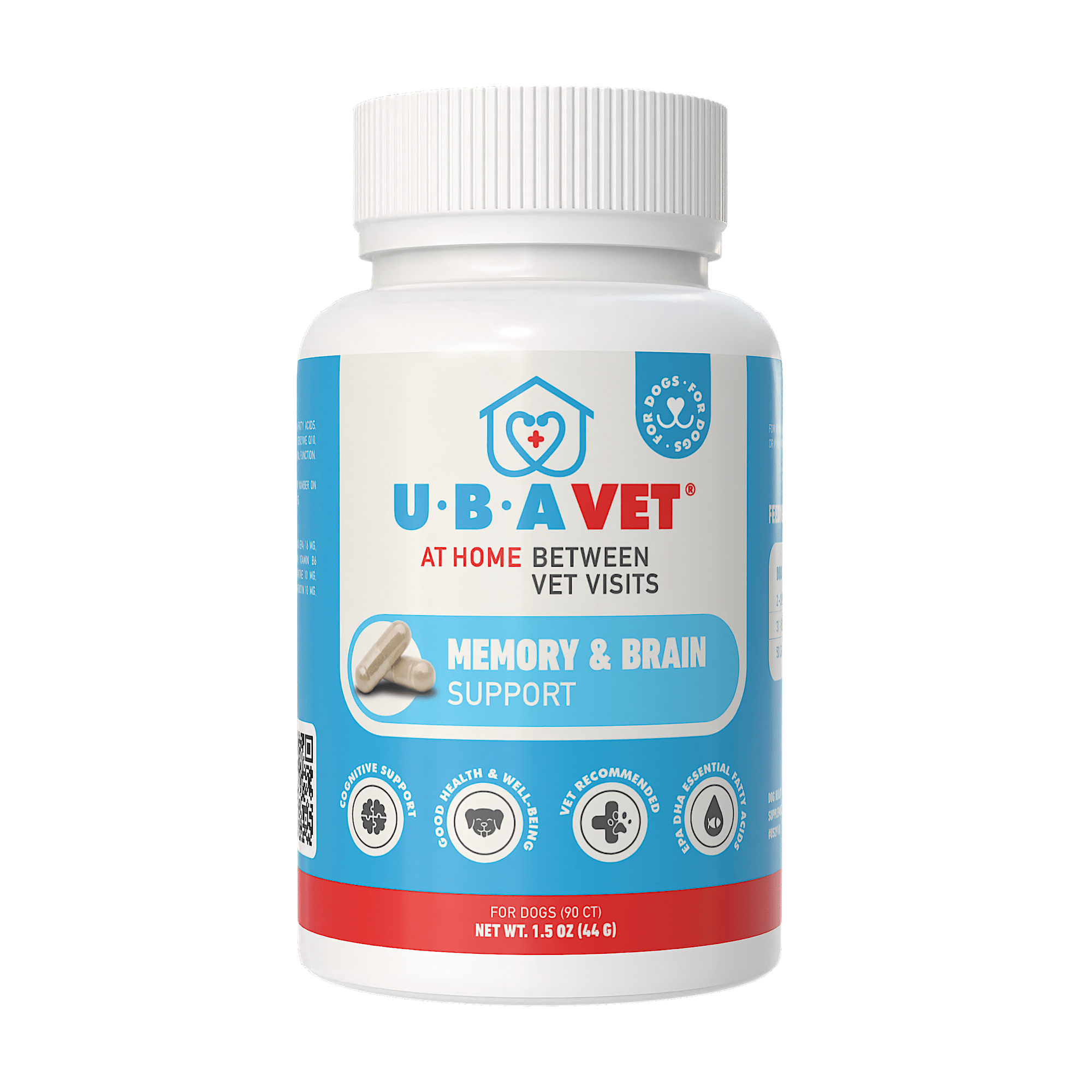 UBAVET Memory & Brain Support for Senior Dogs – 90 ct Cognitive Health Supplement - Mac's Got More