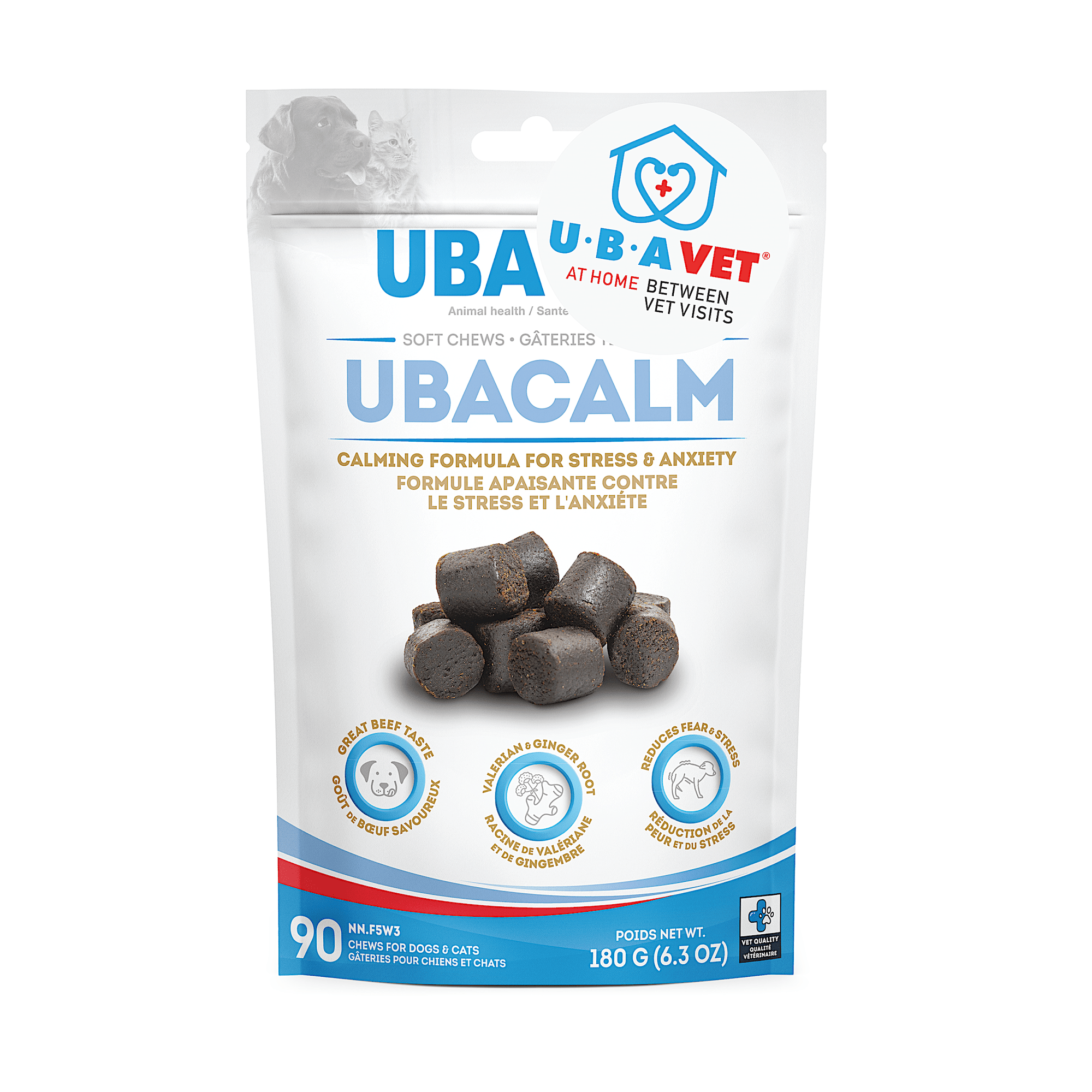 UBAVET UBACALM Calming Soft Chews for Dogs & Cats – Natural Stress & Anxiety Relief - Mac's Got More