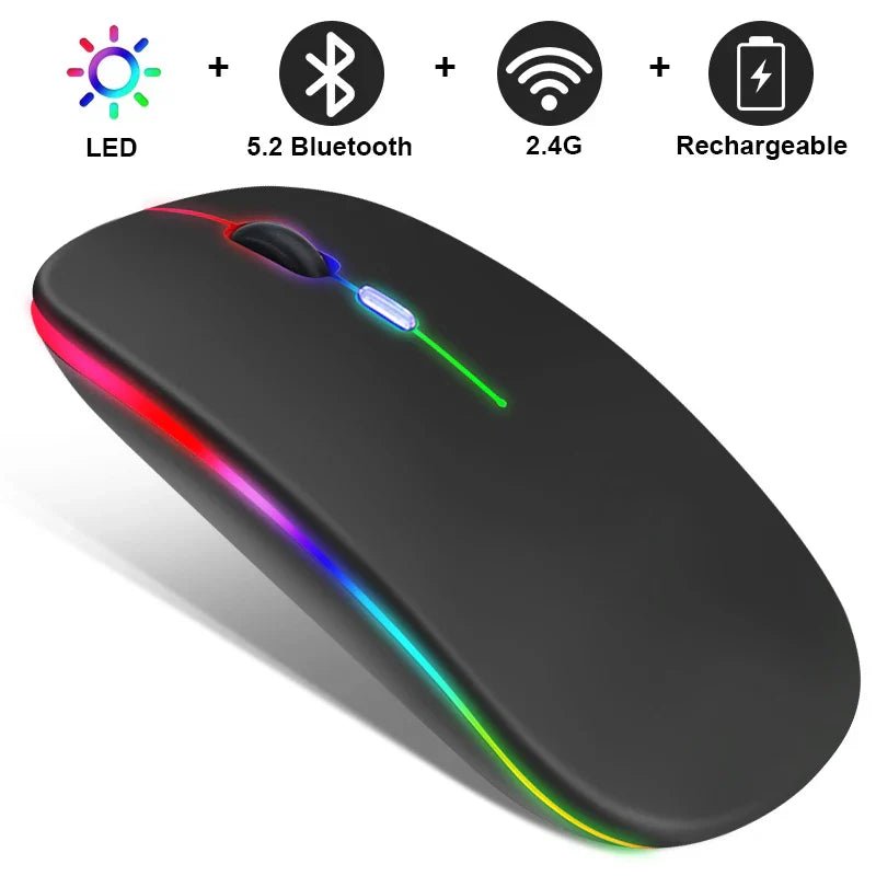 Wireless Mouse RGB Rechargeable Bluetooth - Mac's Got More