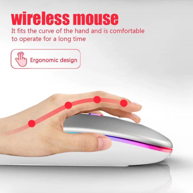 Wireless Mouse RGB Rechargeable Bluetooth - Mac's Got More