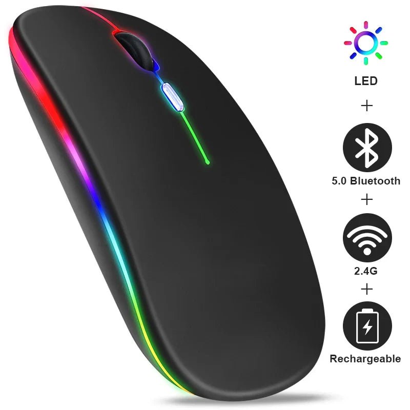 Wireless Mouse RGB Rechargeable Bluetooth - Mac's Got More