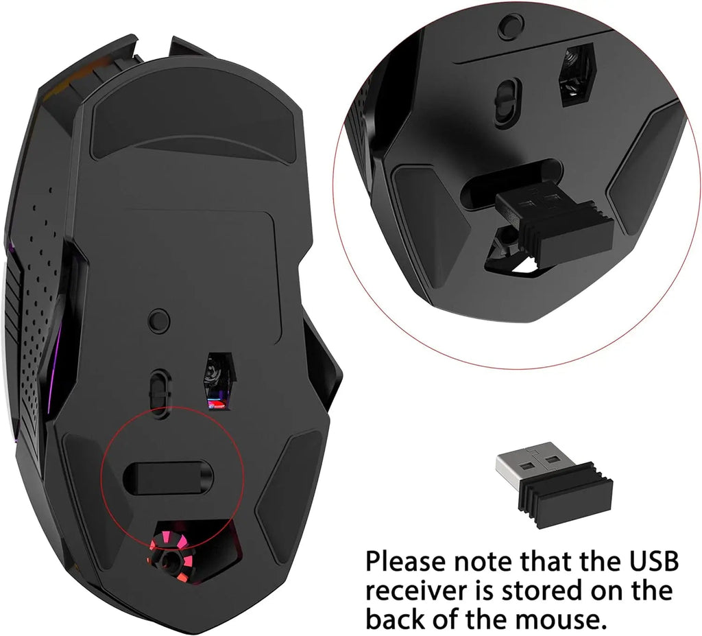 X18 Wireless Gaming Mouse 2.4G 7 RGB - Mac's Got More